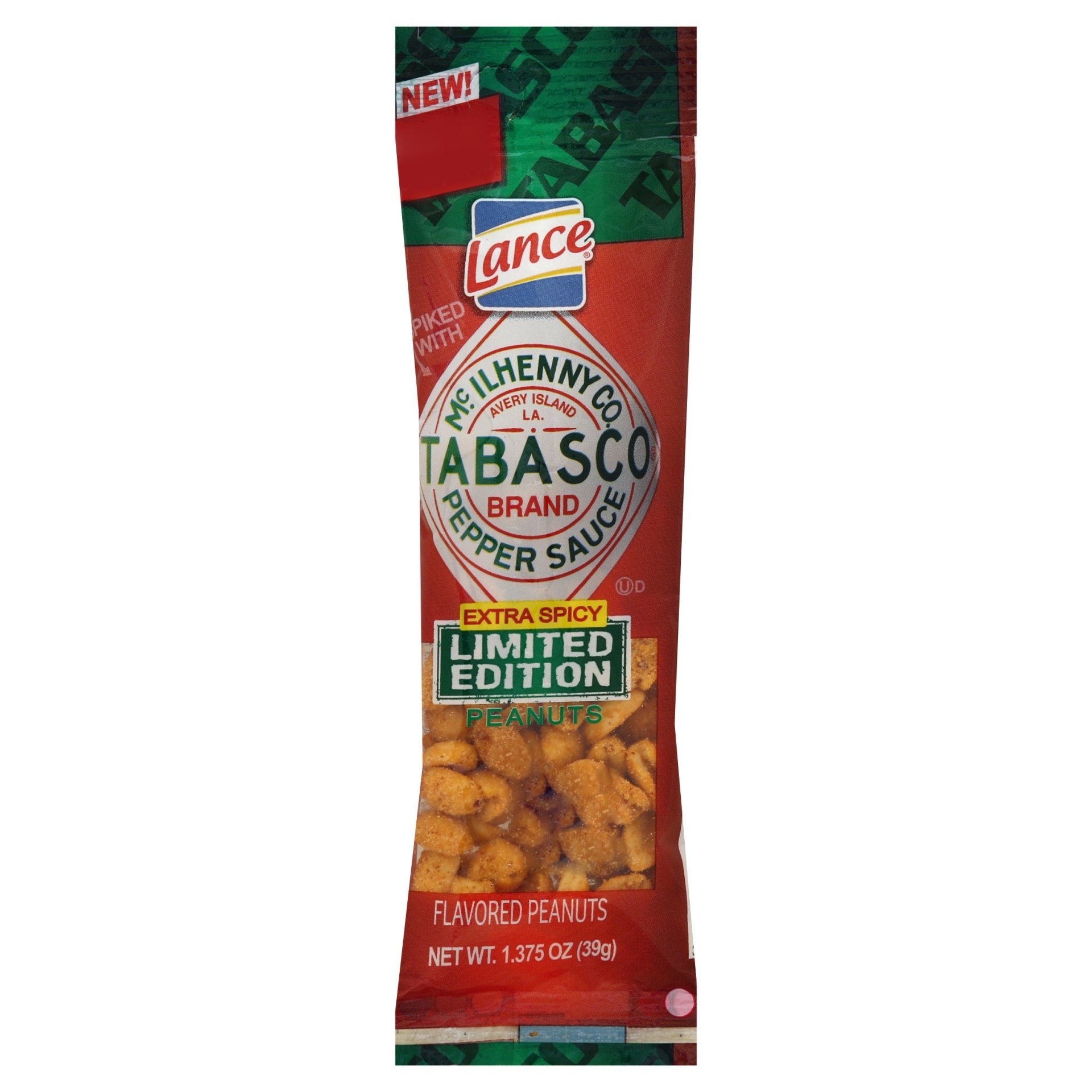 slide 1 of 3, Lance Tabasco Extra Spicy Peanuts, 1.37 oz