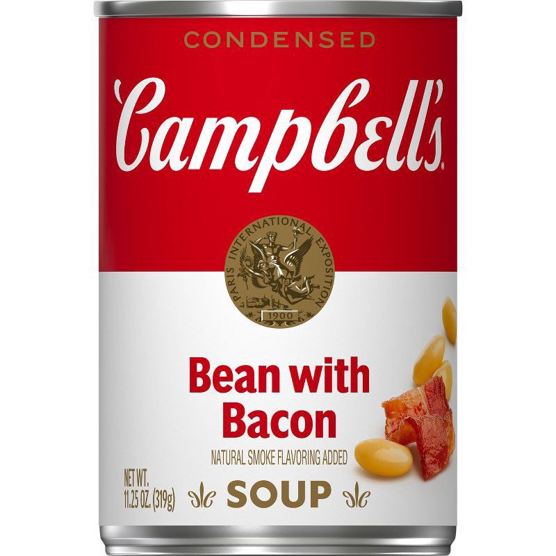 slide 1 of 5, Campbell's Condensed Bean With Bacon Soup, 11.25 oz Can, 11.25 oz