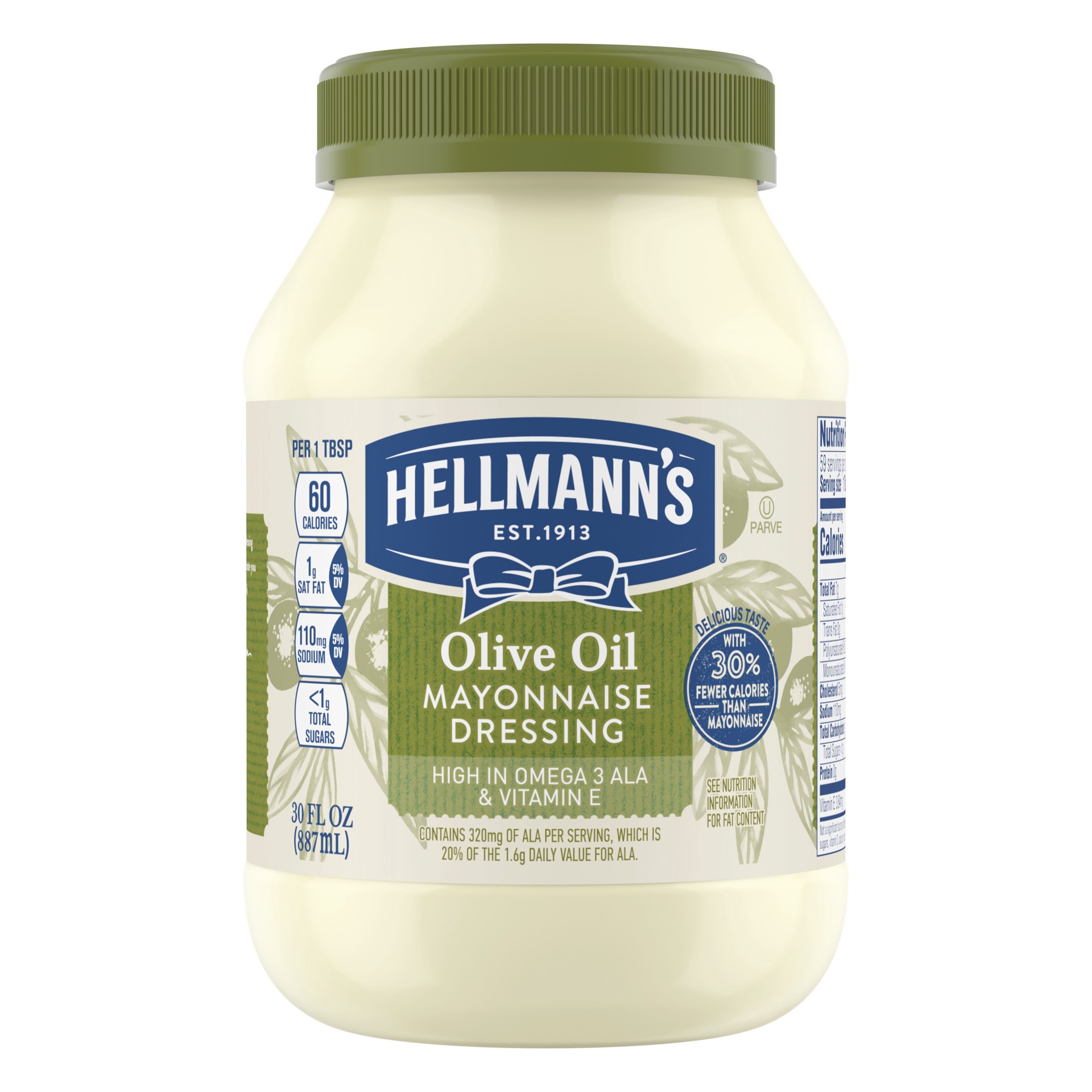 slide 1 of 13, Hellmann's Mayonnaise Dressing with Olive Oil Mayo, 30 oz, 30 oz