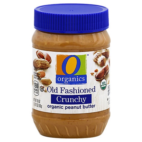 slide 1 of 1, O Organics Organic Peanut Butter Spread Old Fashioned Crunchy, 18 oz