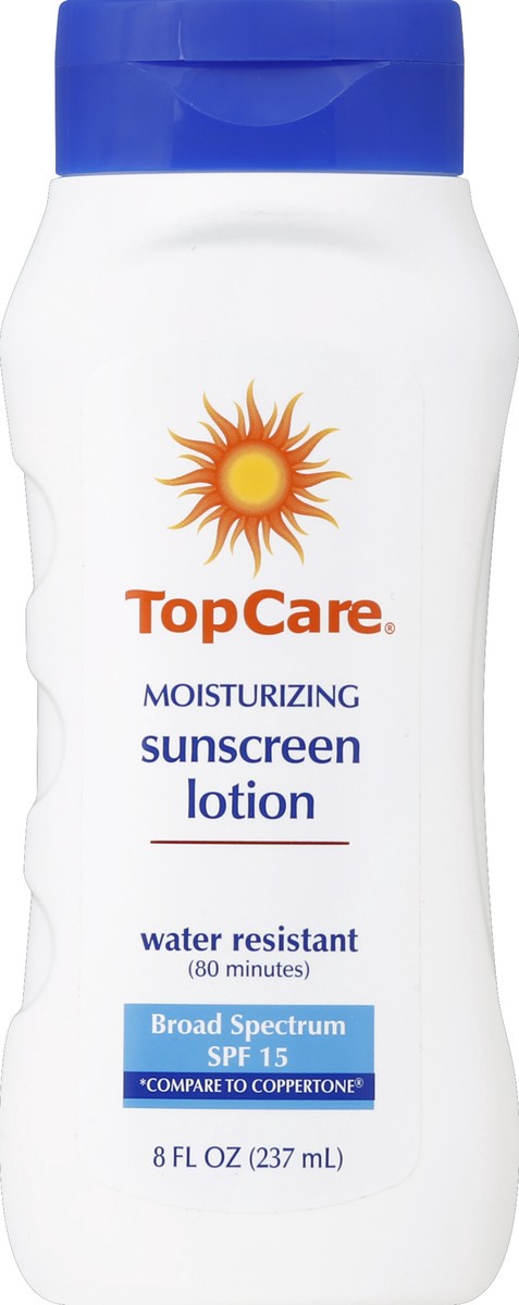 slide 5 of 6, TopCare Sunscreen Lotion Water Resistant, 8 fl oz