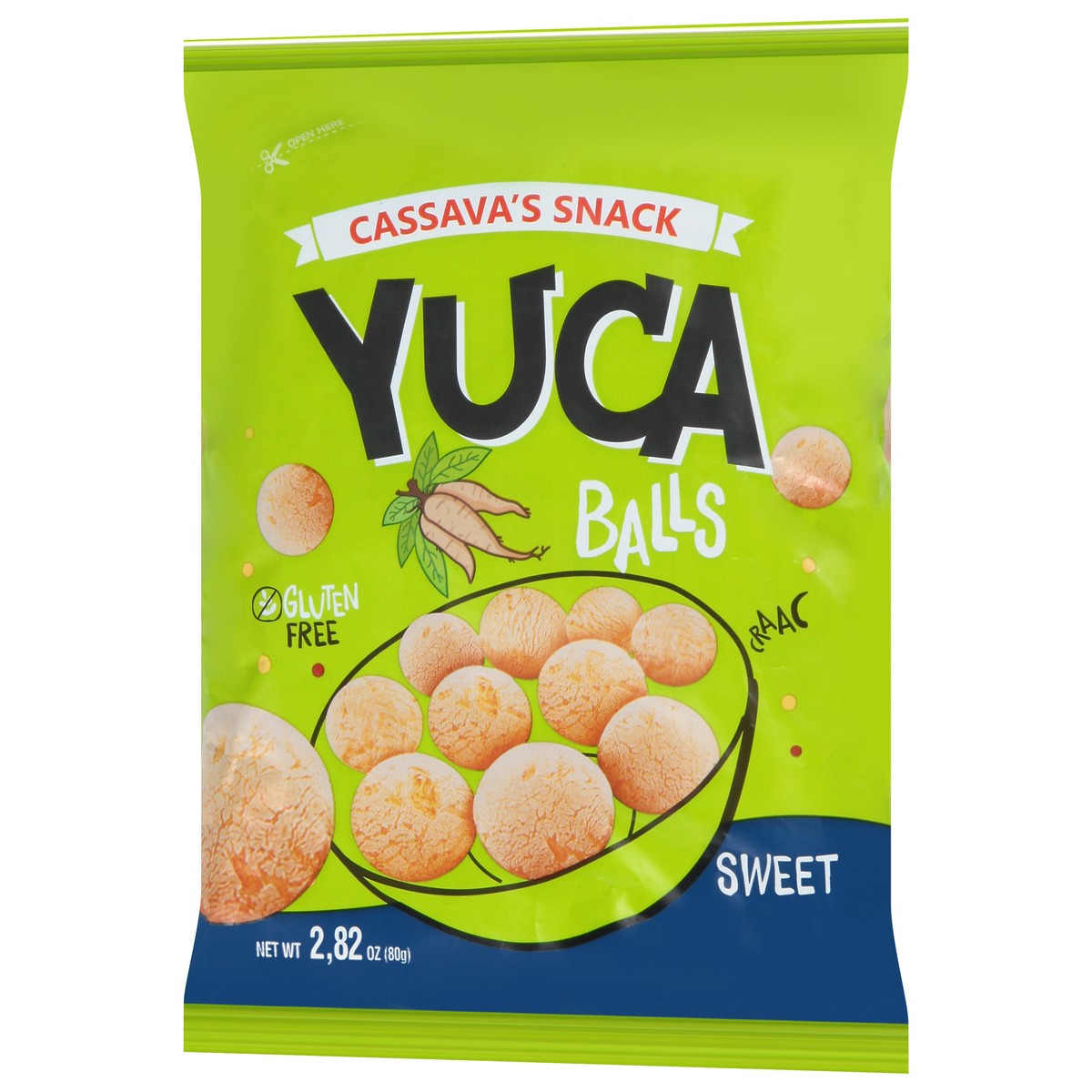 slide 5 of 9, Yuca Balls Gluten Free Sweet Cassava's Snack 2.82 oz, 1 ct
