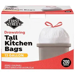 First Street Drawstring Trash Can Liner