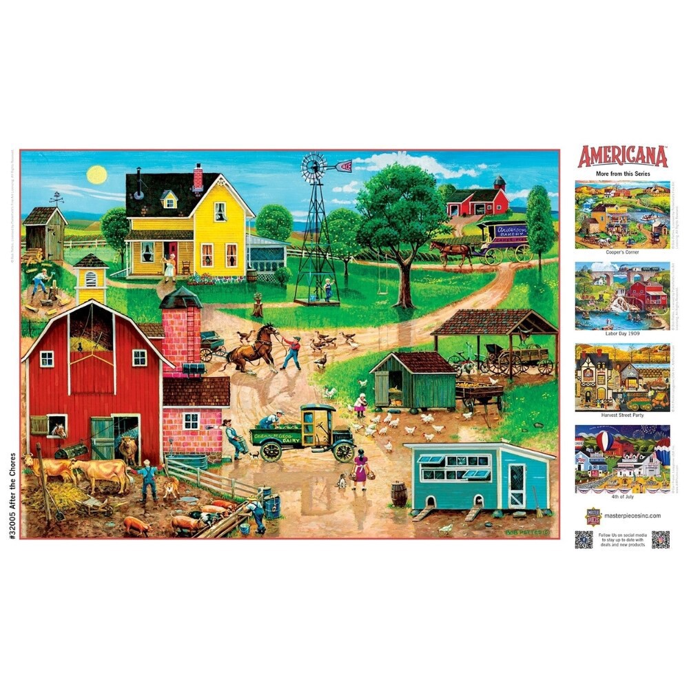 slide 2 of 6, MasterPieces® After the Chores EZ Grip™ Puzzle, 500 ct