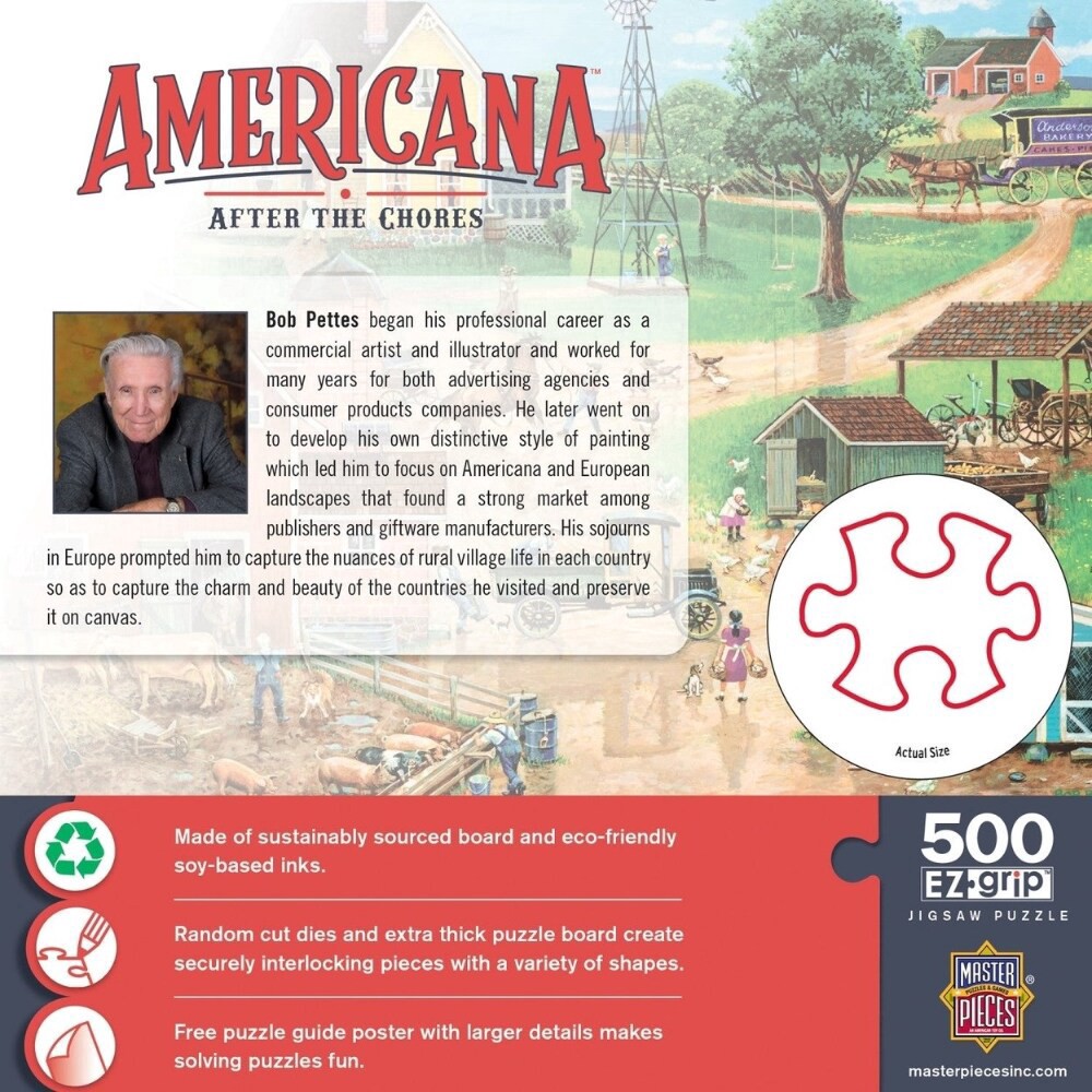 slide 6 of 6, MasterPieces® After the Chores EZ Grip™ Puzzle, 500 ct