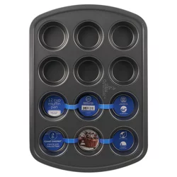 Grand Gourmet Muffin Pan, Dark Grey