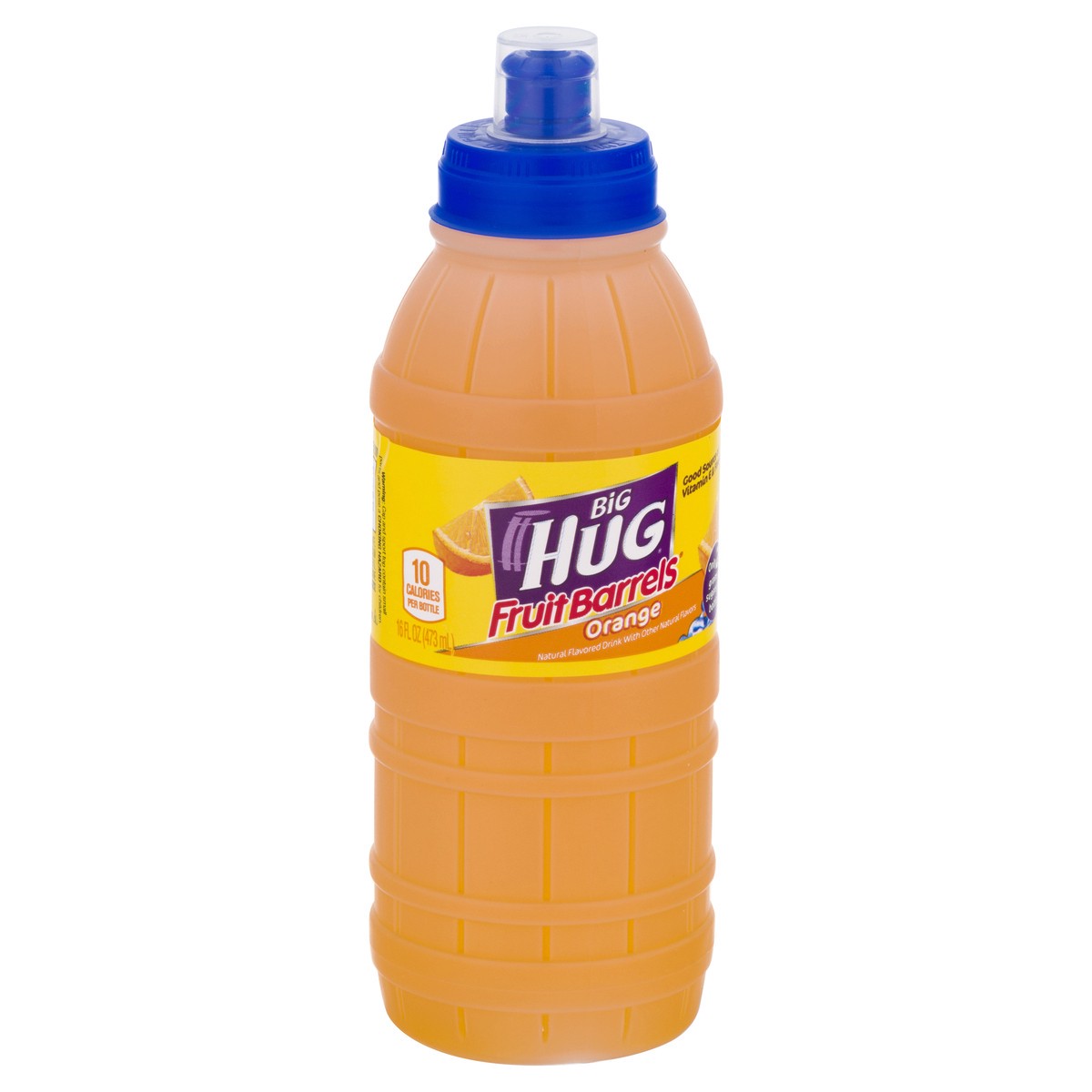 slide 2 of 12, Big Hug Fruit Barrel Orange Fruit Drink 16 Fl. Oz. Bottle, 16 oz