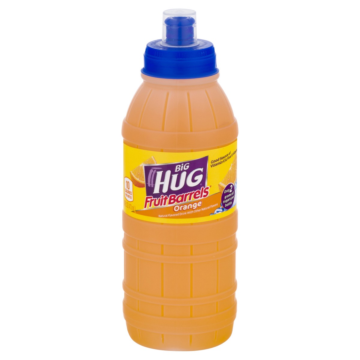 slide 1 of 12, Big Hug Fruit Barrel Orange Fruit Drink 16 Fl. Oz. Bottle, 16 oz