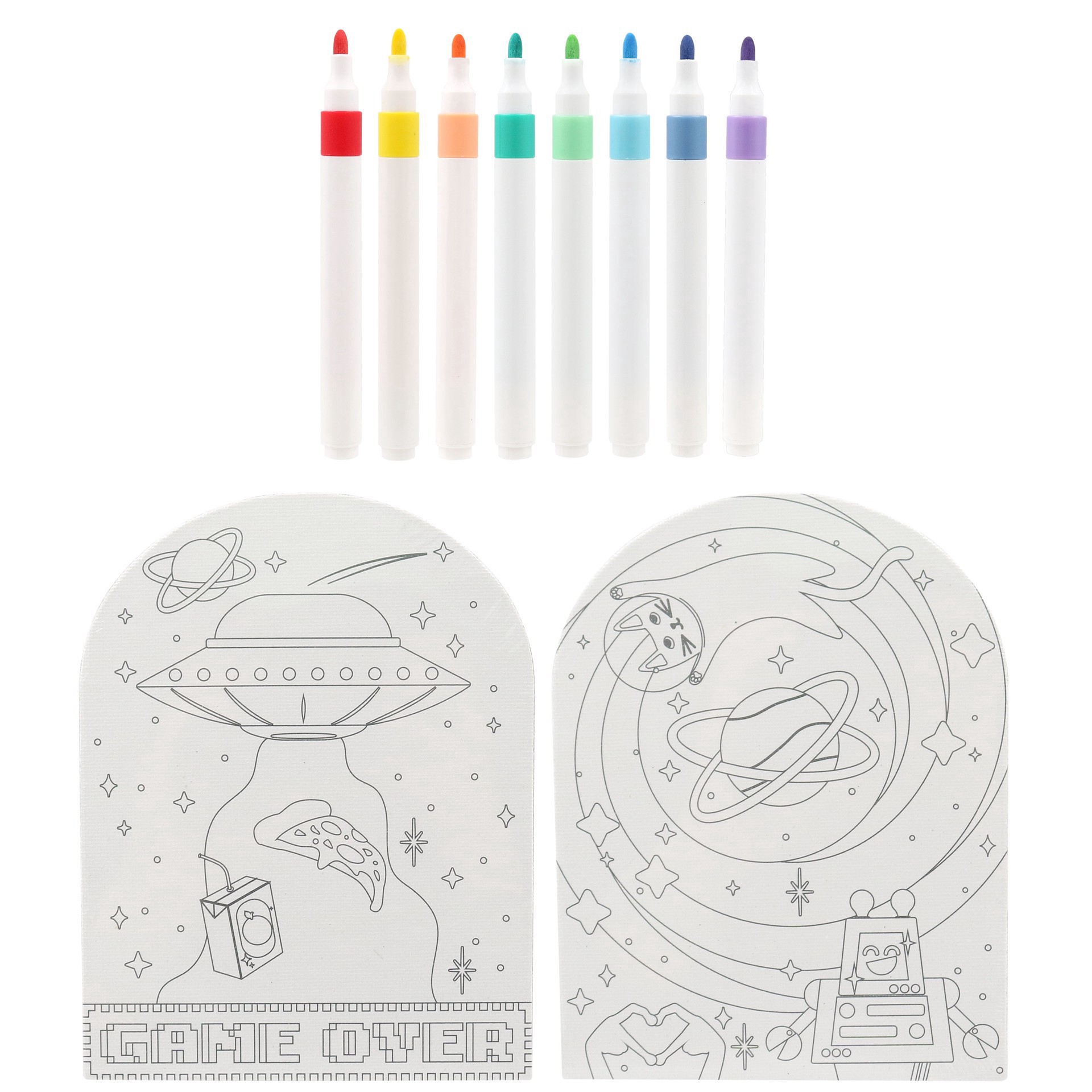 slide 2 of 3, Game Over Paint By Marker Set By Creatology, 5 in x 6.5 in