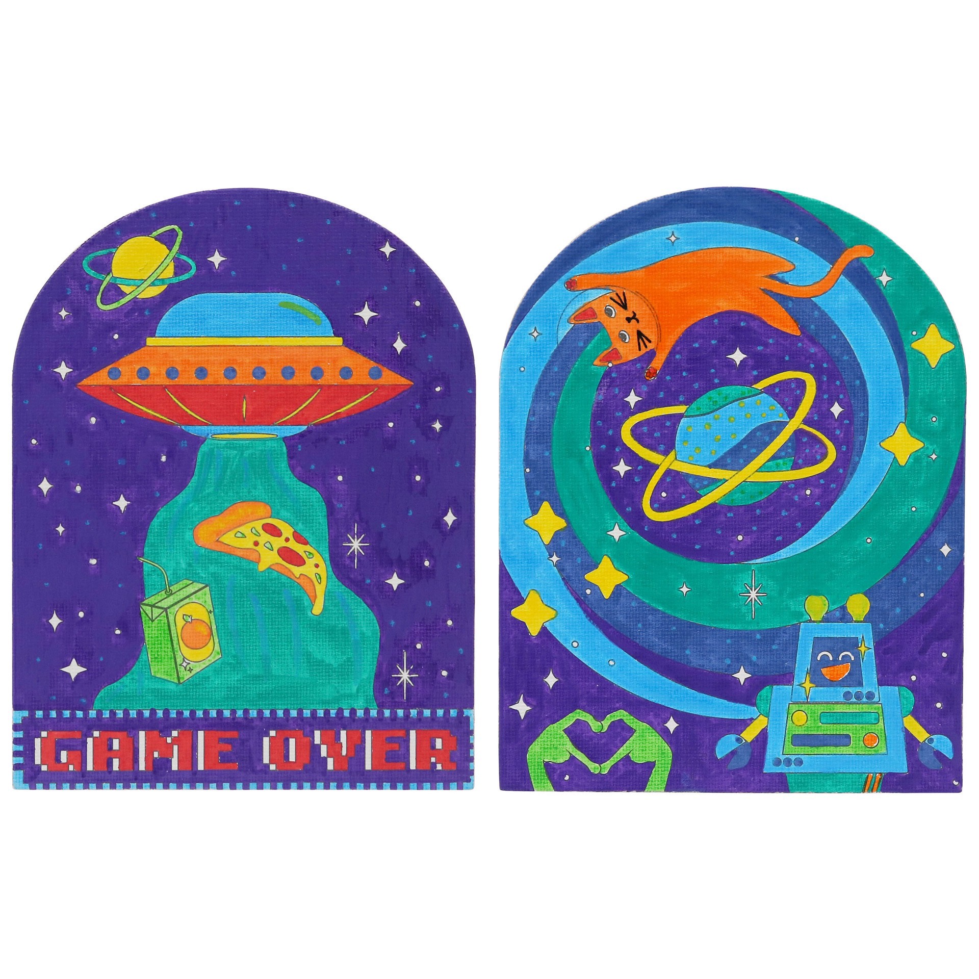 slide 3 of 3, Game Over Paint By Marker Set By Creatology, 5 in x 6.5 in