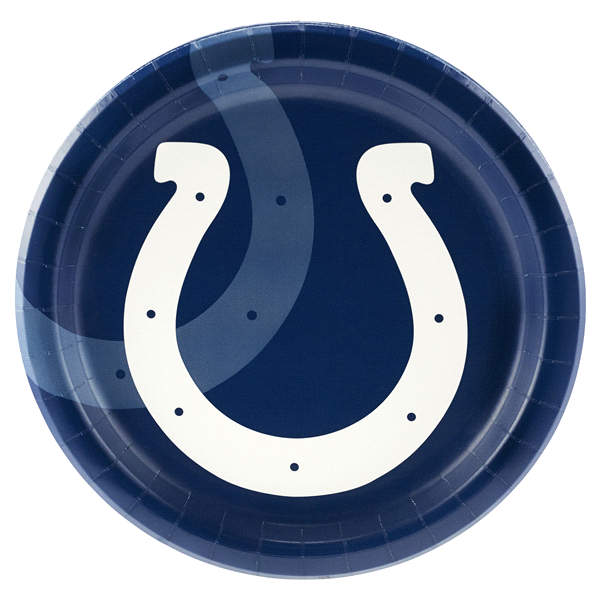 slide 1 of 1, Creative Converting Indianapolis Colts Dinner Plates, 1 ct