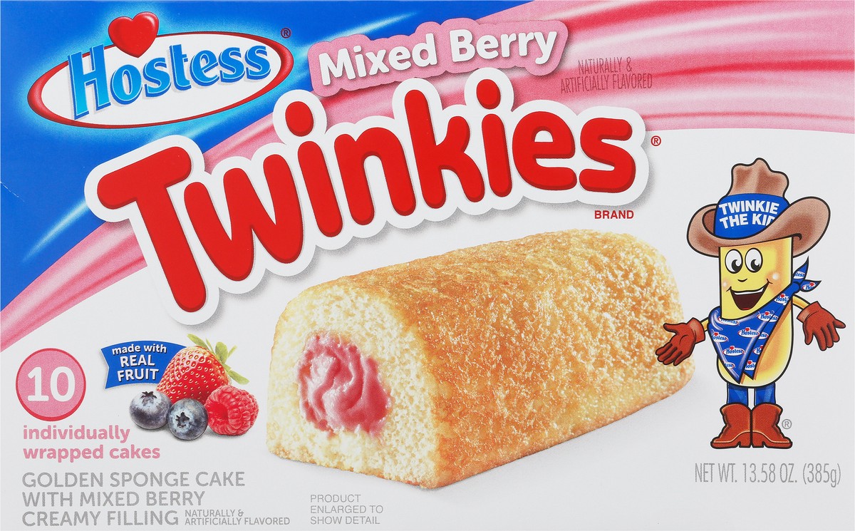 slide 8 of 14, Hostess Multipack Mixed Berry Twinkies 10Ct, 13.5 oz