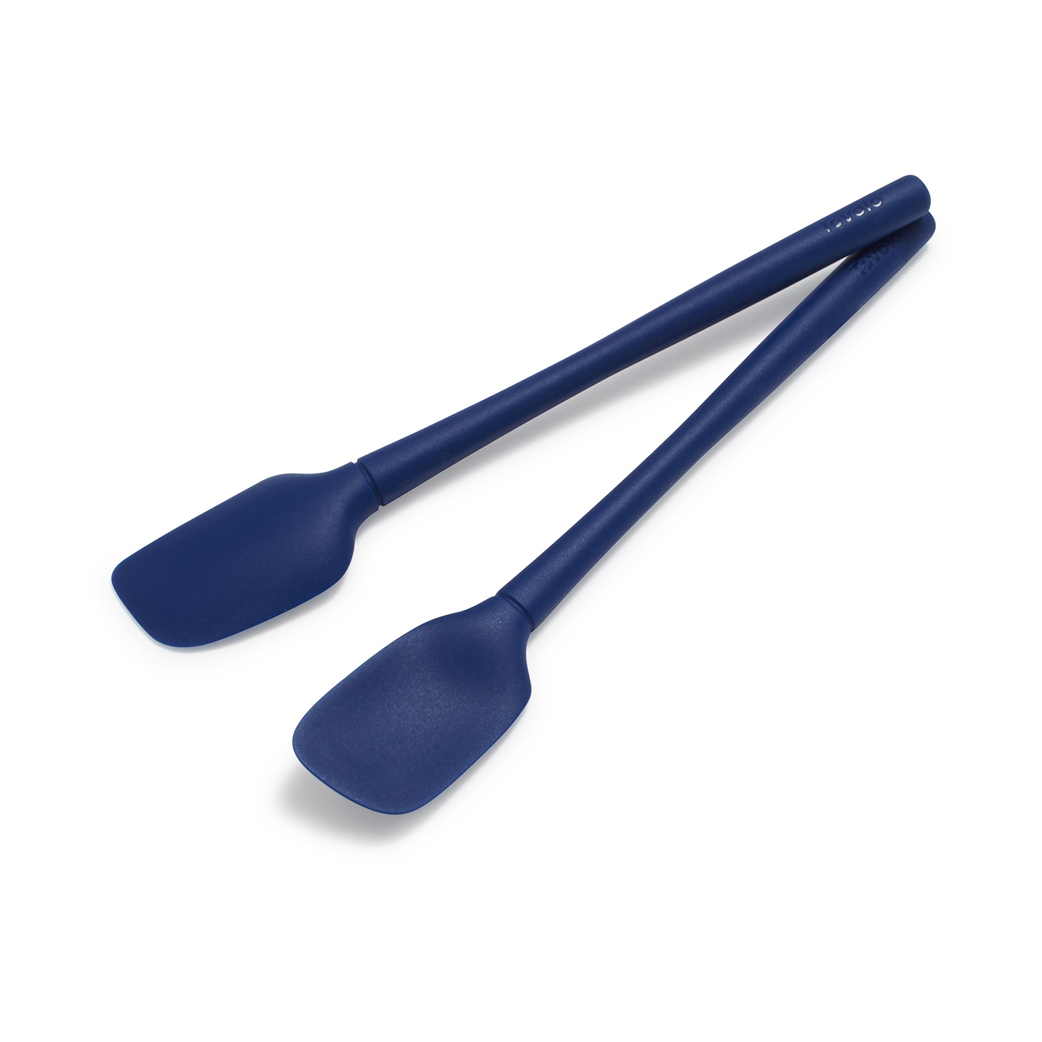 slide 1 of 1, Sur La Table Flex-Core Mini Silicone Spatula and Spatula Spoon, Blue, 2 ct