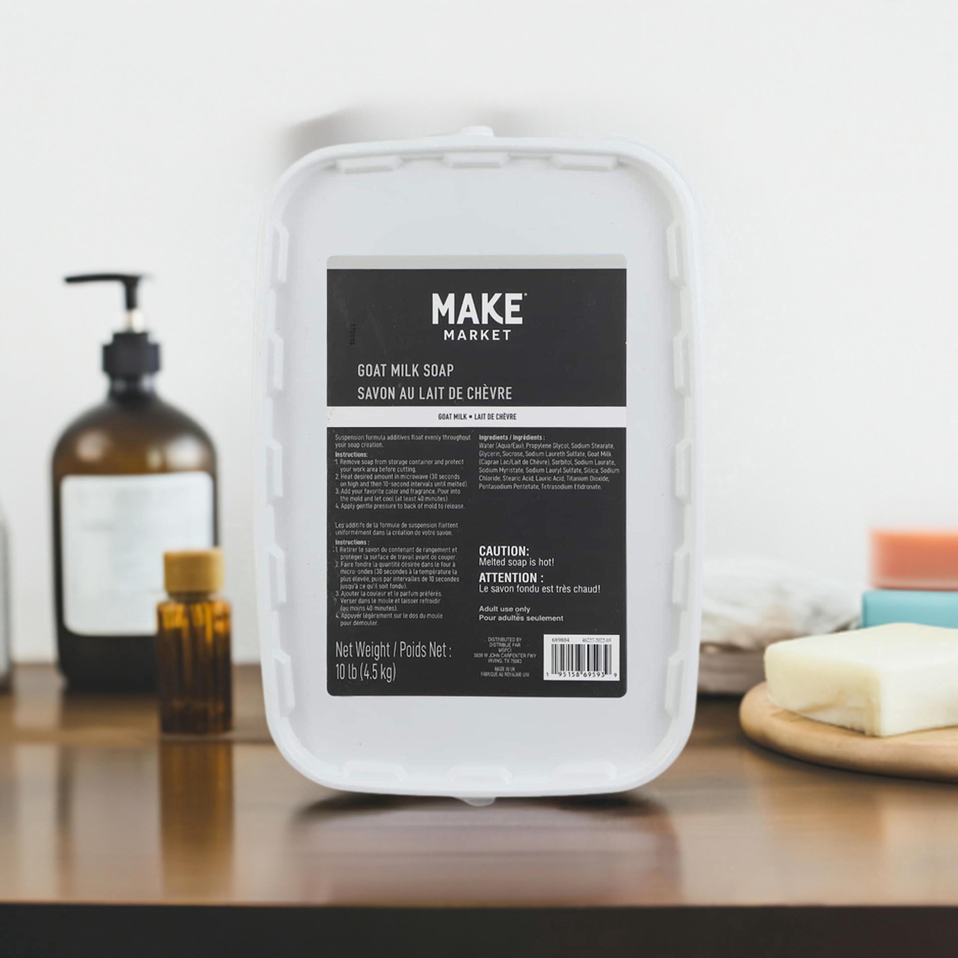 slide 3 of 3, Goat Milk Soap Base, 10lb. By Make Market, 10 lb