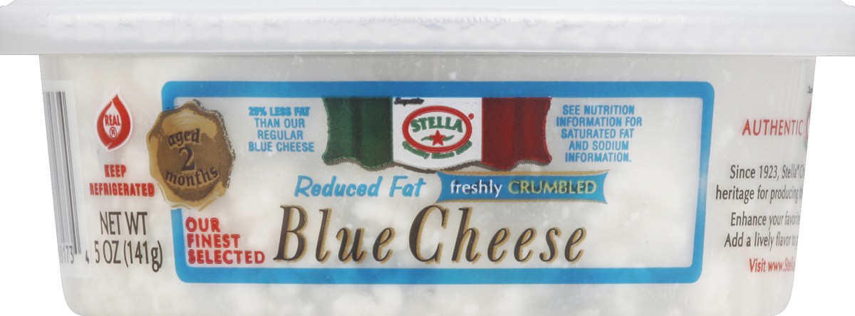 slide 3 of 3, Stella Reduced Fat Blue Cheese Crumbles 5 oz, 5 oz