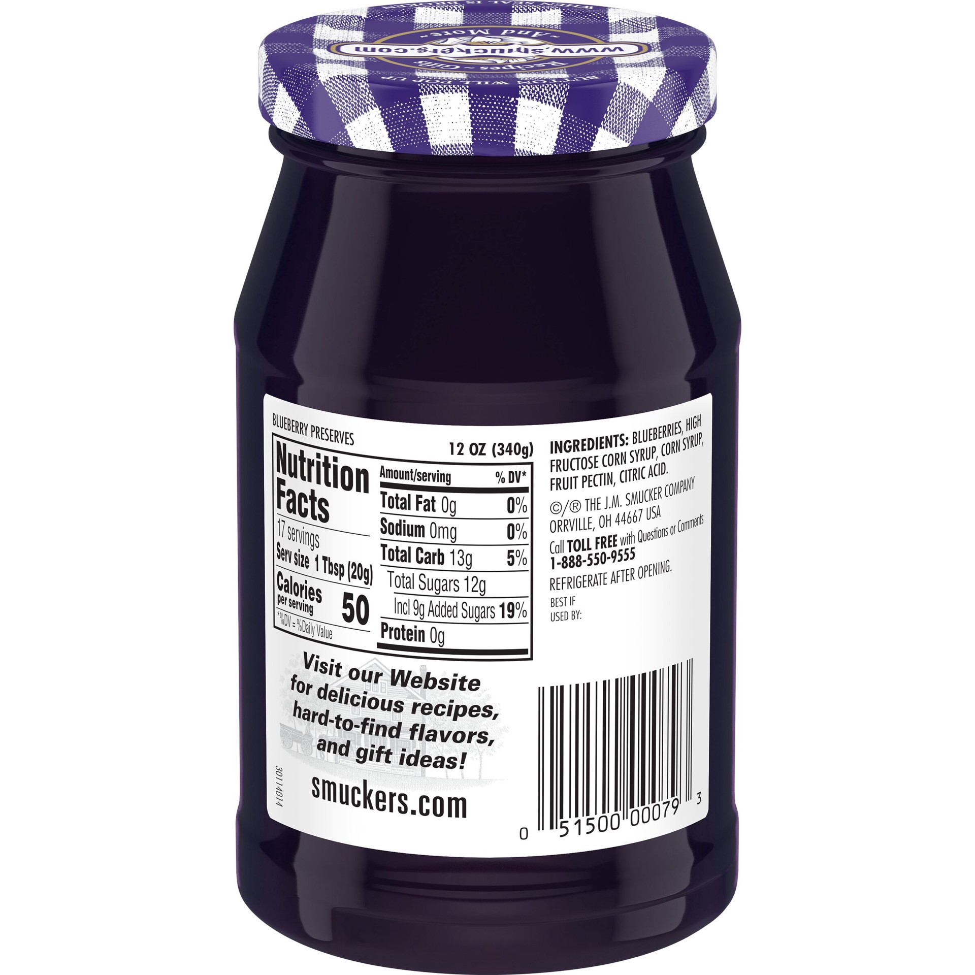 slide 4 of 4, Smucker's Smucker Blueberry Presv, 12 oz