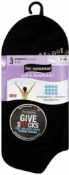 No Nonsense Soft & Breathable Women's Liner 4-10 Black Socks 3 ea