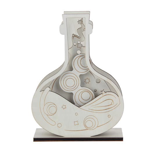 slide 1 of 4, 8" Layered Potion Bottle Diy Led Plywood Decor By Make Market, 8 in