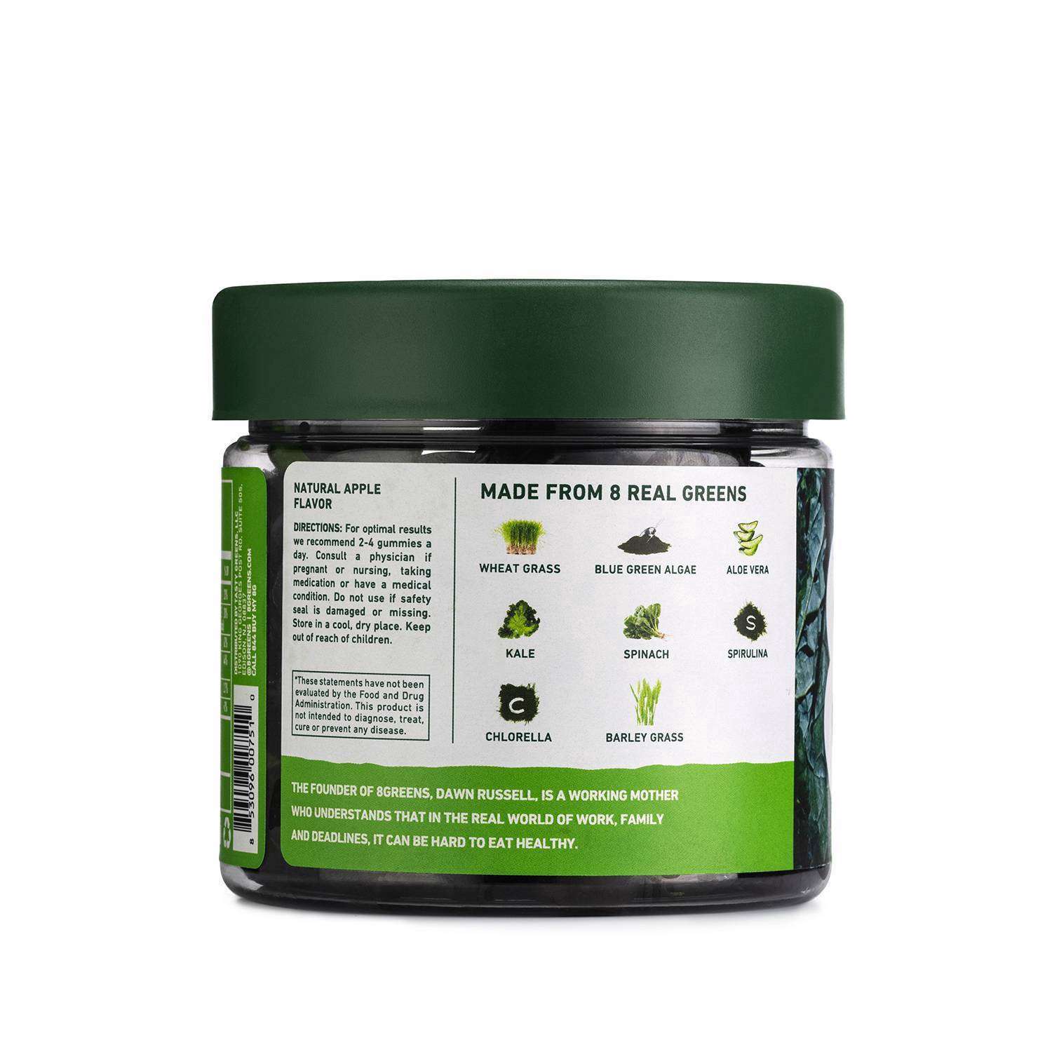 slide 9 of 11, 8Greens Apple Daily Greens Gummies 50 Vegan Gummies, 50 ct