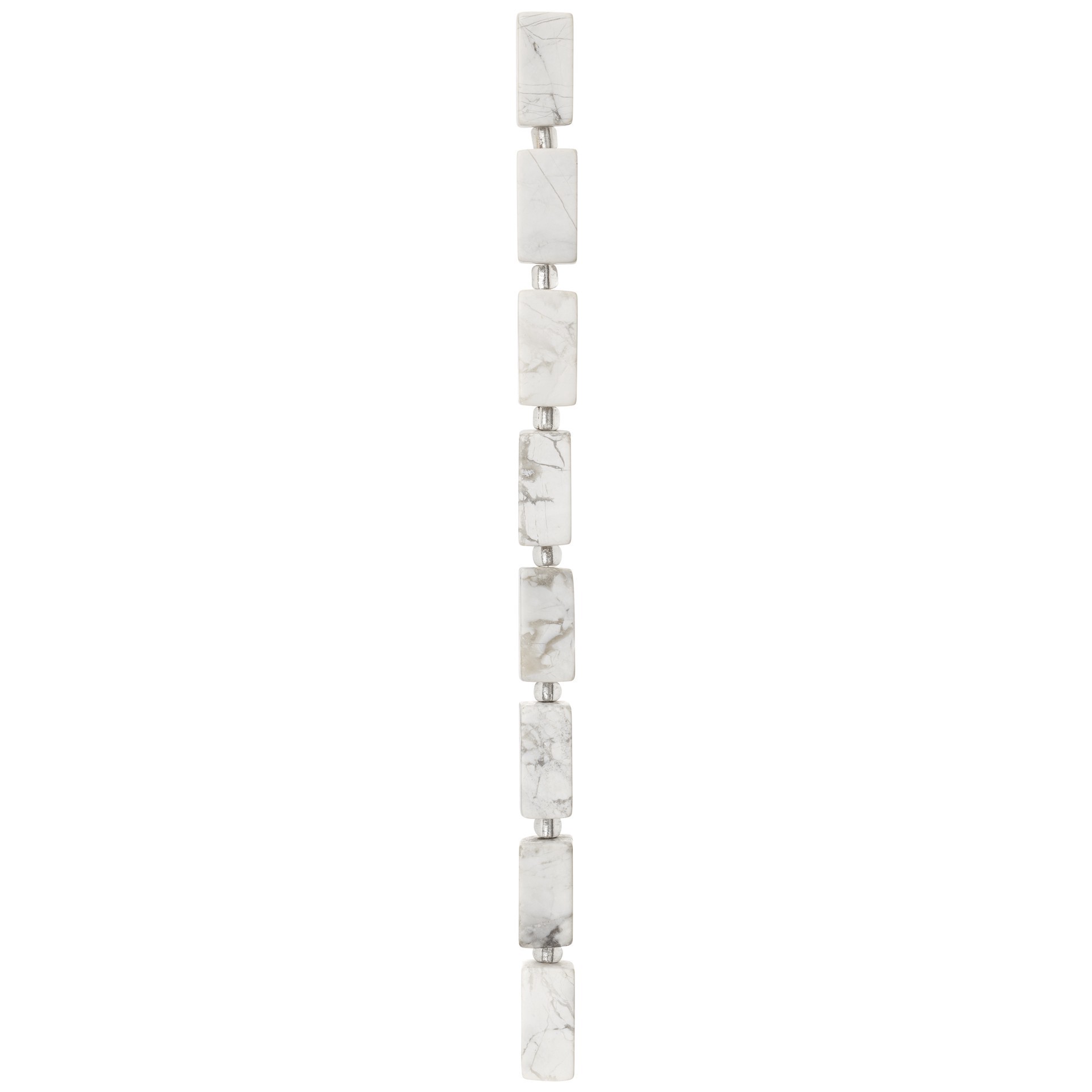 slide 2 of 3, White Large Howlite Rectangle Beads, 16mm By Bead Landing, 16mm