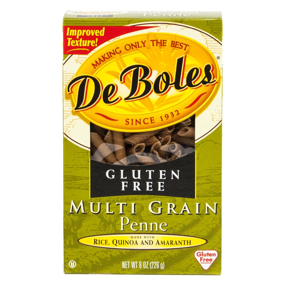 slide 1 of 1, DeBoles Gluten-Free Multi-Grain Penne Pasta, 8 oz