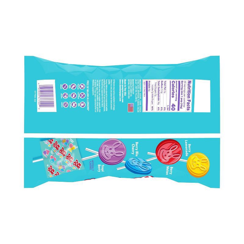slide 2 of 5, Dum Dums Bunny Pops Lollipops Candy, Pillow Bag - 20 ct, 20 ct