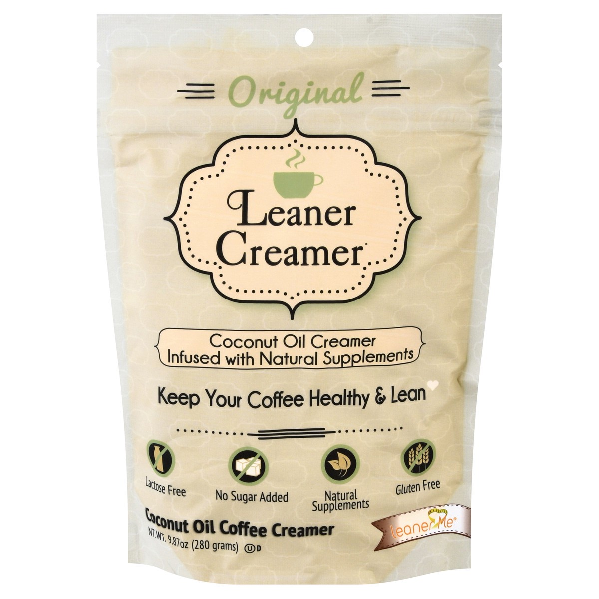 slide 1 of 9, Leaner Creamer Original Coconut Oil Coffee Creamer 9.87 oz, 9.87 oz
