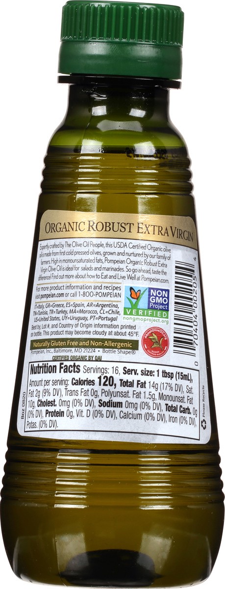 slide 10 of 11, Pompeian Robust Organic Extra Virgin Olive Oil 8 fl oz, 8 fl oz