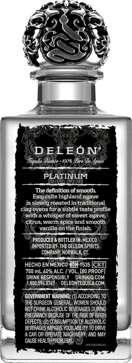 slide 3 of 3, DeLeon Platinum Tequila, 750 ml