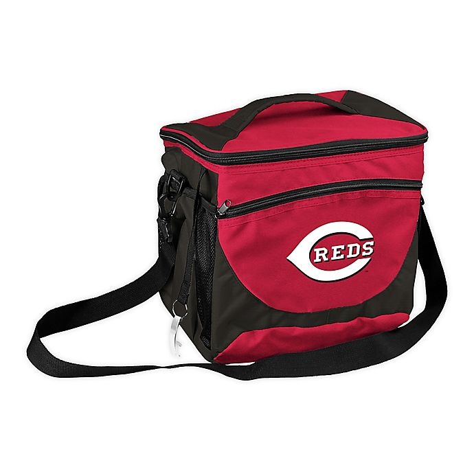 slide 1 of 1, MLB Cincinnati Reds Cooler Bag - Red/Black, 24 ct