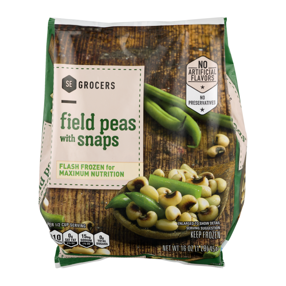 slide 1 of 1, SE Grocers Field Peas With Snaps, 16 oz
