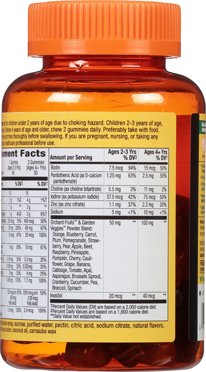 slide 6 of 9, Nature's Way Alive! Kids Multivitamin Gummy, 15 Vitamins & Minerals, Gelatin-Free, Cherry, Orange, and Grape Flavored, 60 Gummies, 60 ct