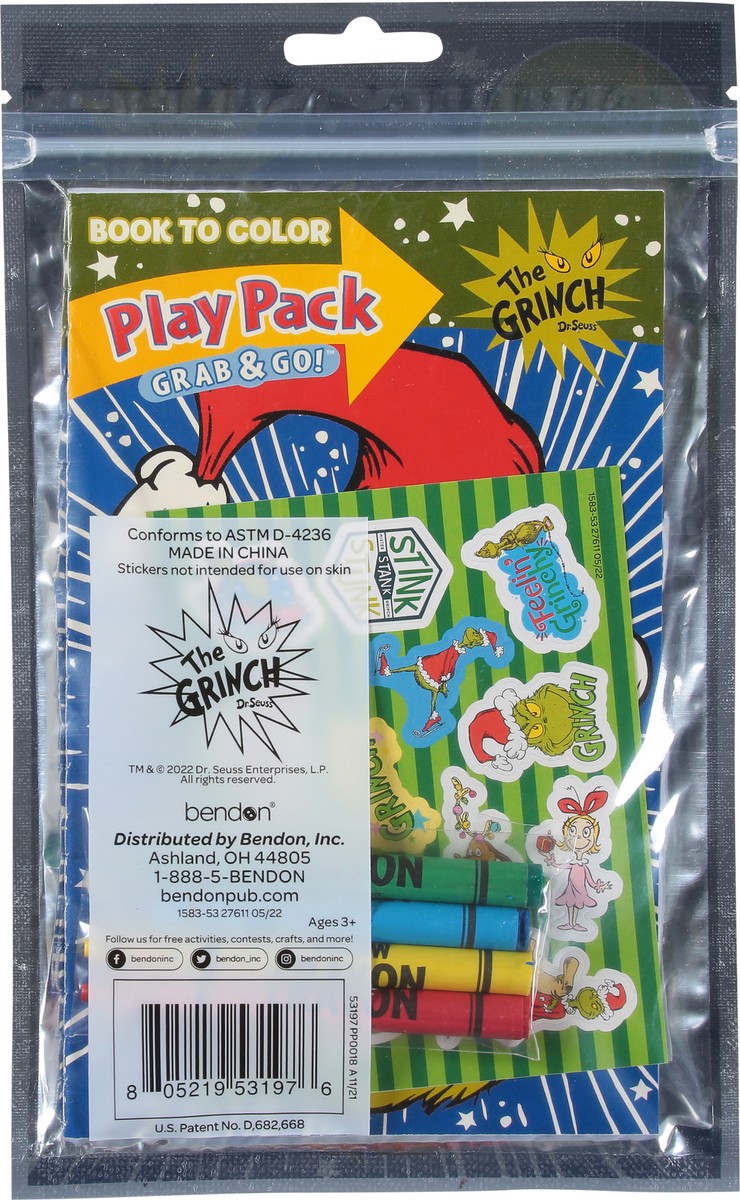 slide 8 of 9, Bendon The Grinch Grab & Go Play Pack 1 ea, 1 ct