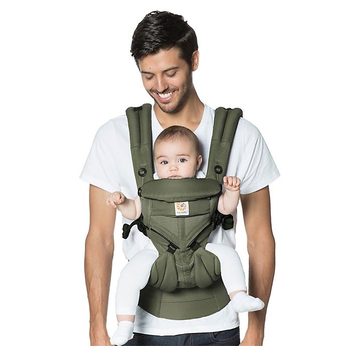 slide 2 of 5, Ergobaby Omni 360 Cool Air Mesh Baby Carrier - Khaki Green, 1 ct