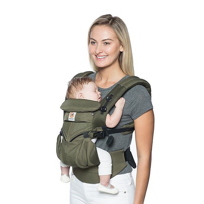 slide 1 of 5, Ergobaby Omni 360 Cool Air Mesh Baby Carrier - Khaki Green, 1 ct