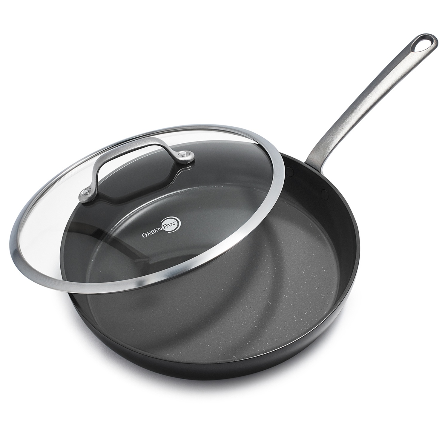 slide 1 of 1, GreenPan Craft Skillet with Lid, 12 in