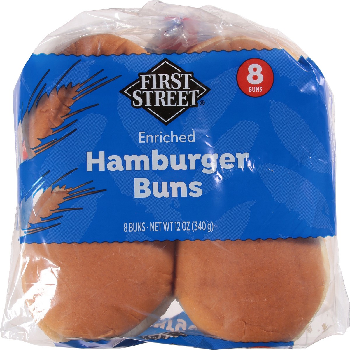 slide 3 of 14, First Street Plain Hamburger Buns, 12 oz