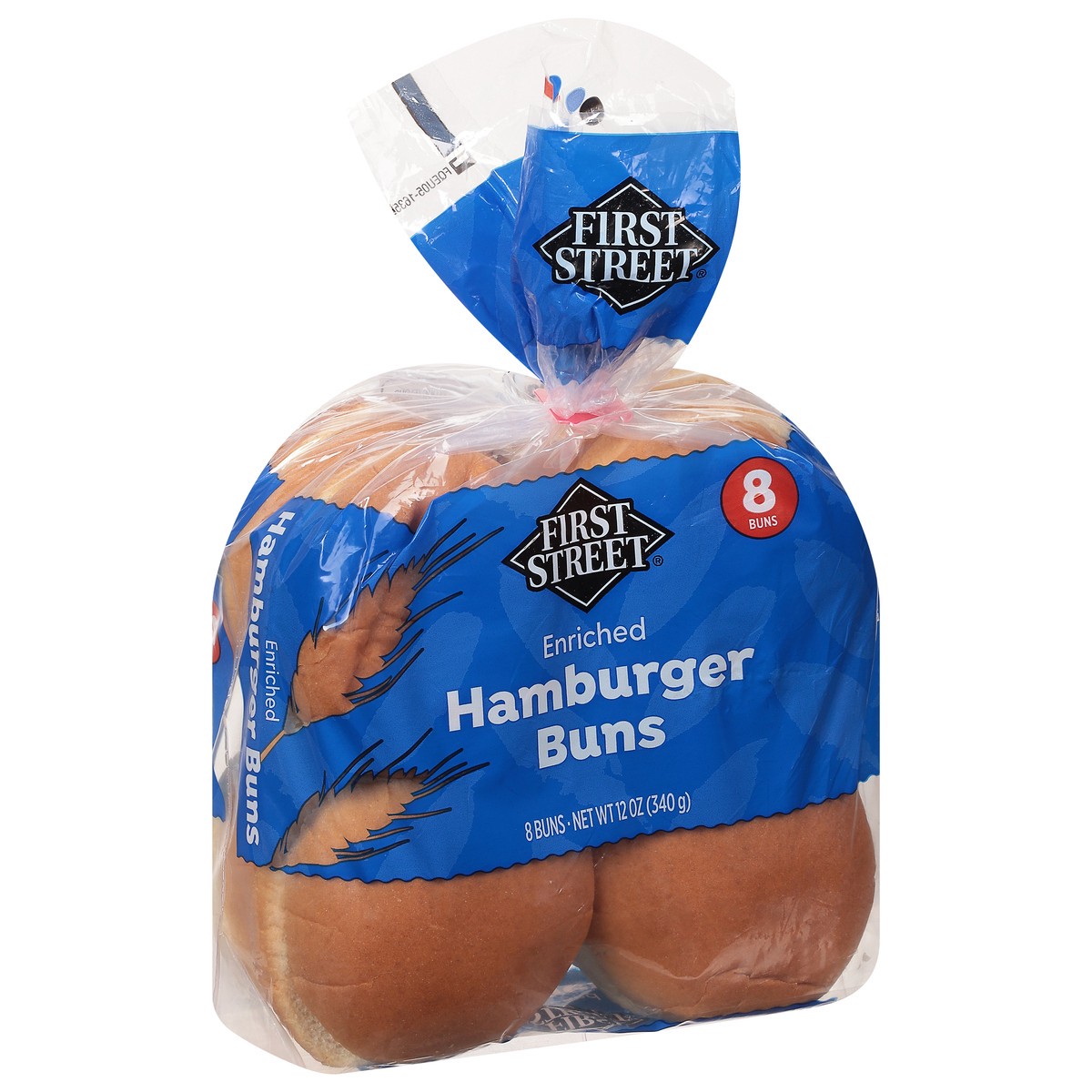 slide 6 of 14, First Street Plain Hamburger Buns, 12 oz
