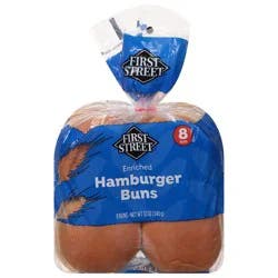 First Street Plain Hamburger Buns
