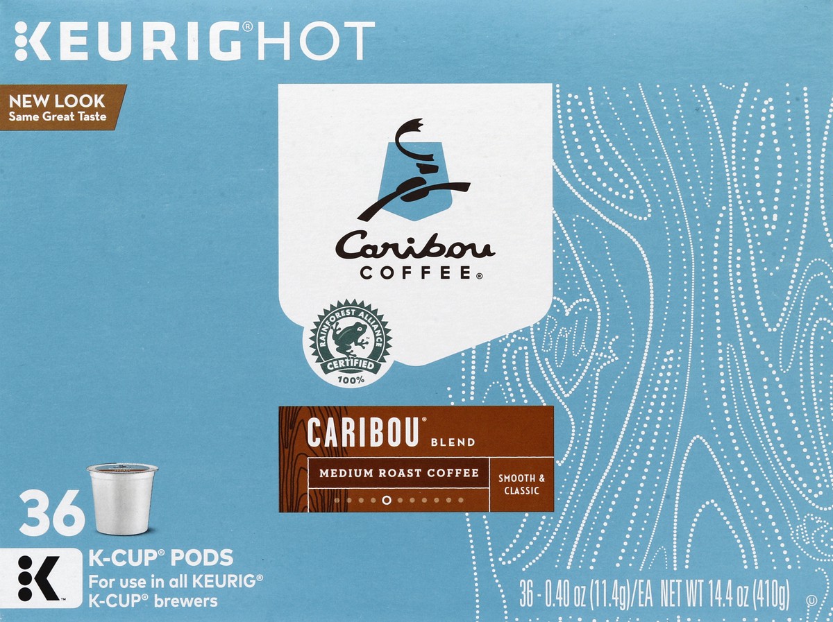 slide 5 of 6, Caribou Coffee Medium Roast Coffee Cup Pods, 36 ct