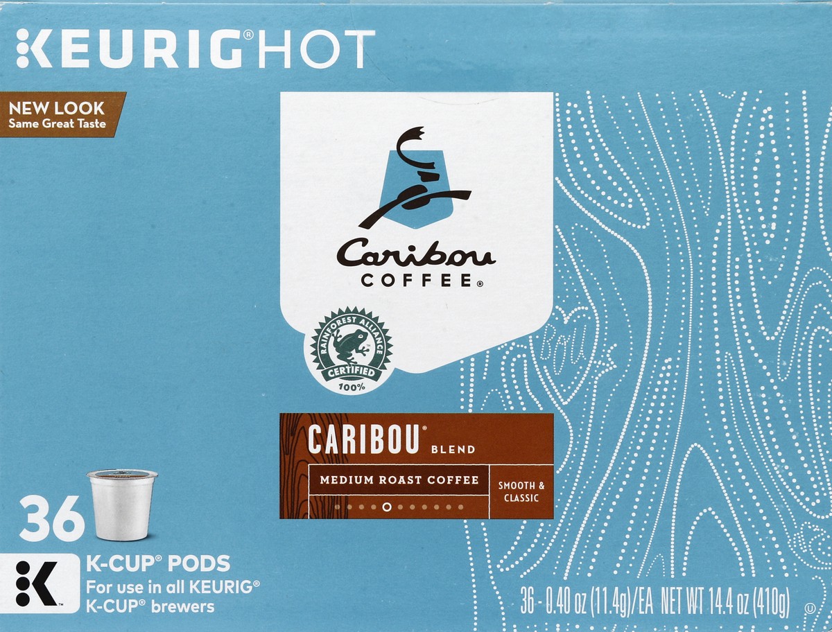 slide 6 of 6, Caribou Coffee Medium Roast Coffee Cup Pods, 36 ct