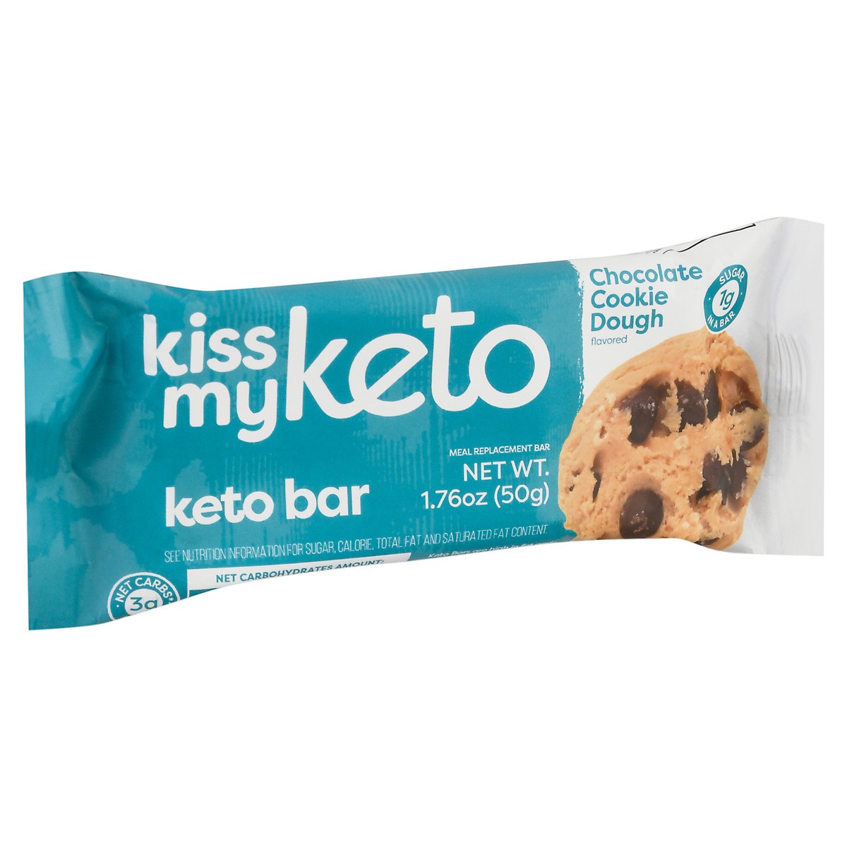 slide 2 of 9, Kiss My Keto Chocolate Cookie Dough Flavored Bar 1.76 oz, 1.76 oz