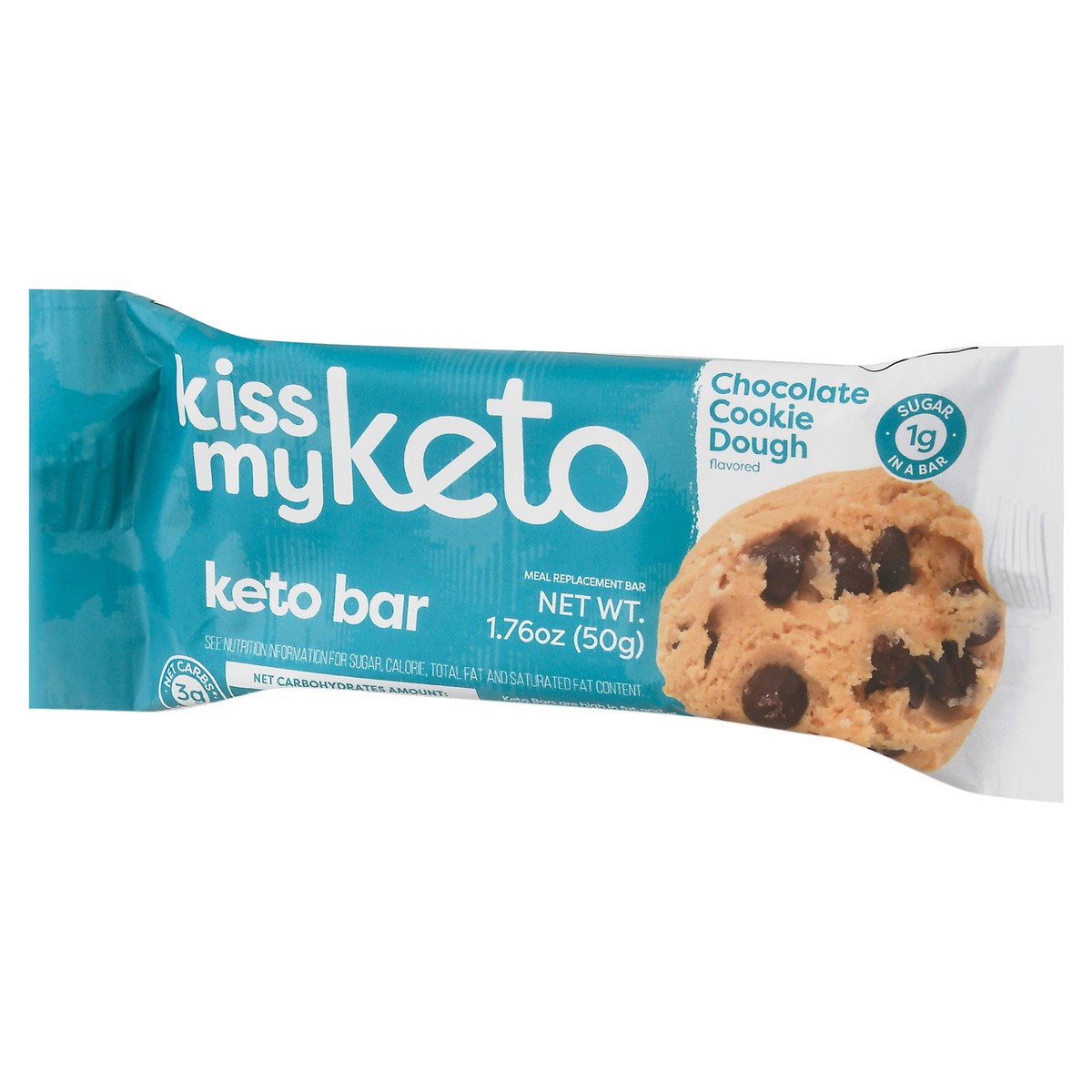 slide 3 of 9, Kiss My Keto Chocolate Cookie Dough Flavored Bar 1.76 oz, 1.76 oz