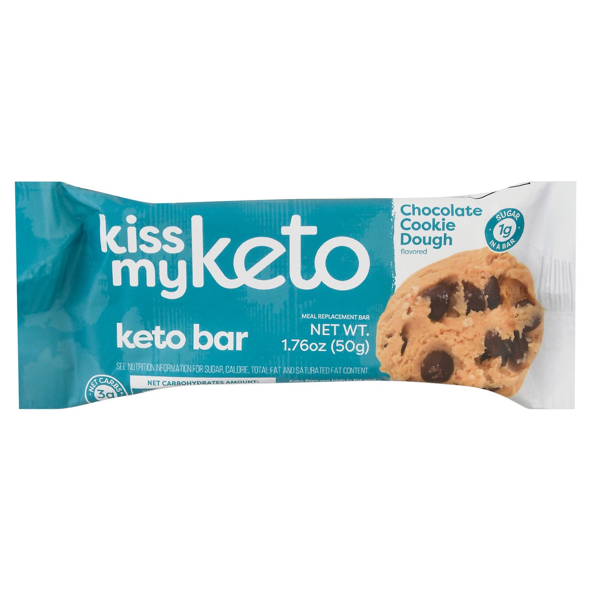 slide 1 of 9, Kiss My Keto Chocolate Cookie Dough Flavored Bar 1.76 oz, 1.76 oz