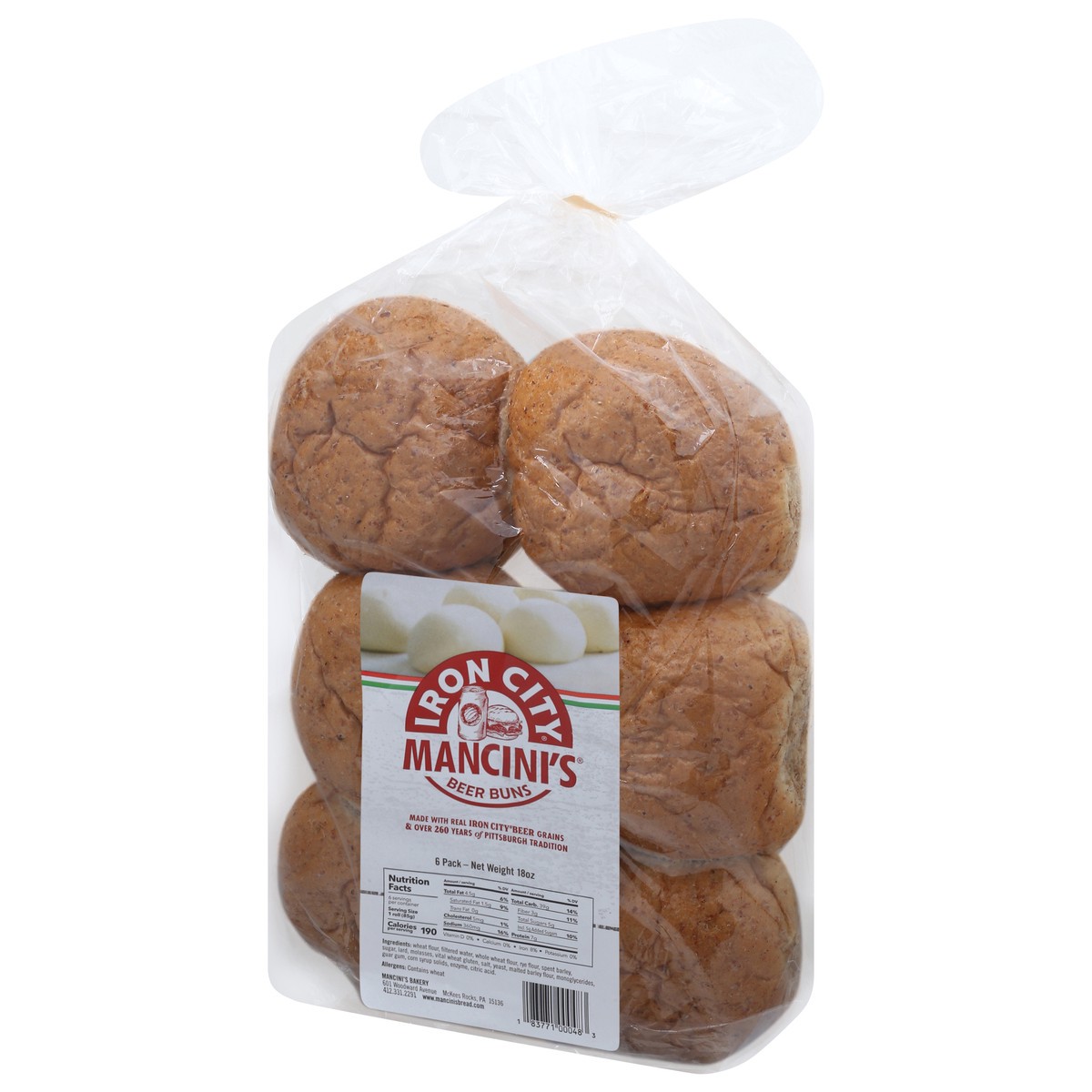 slide 2 of 14, Mancini's Beer Buns 6 ea, 6 ct