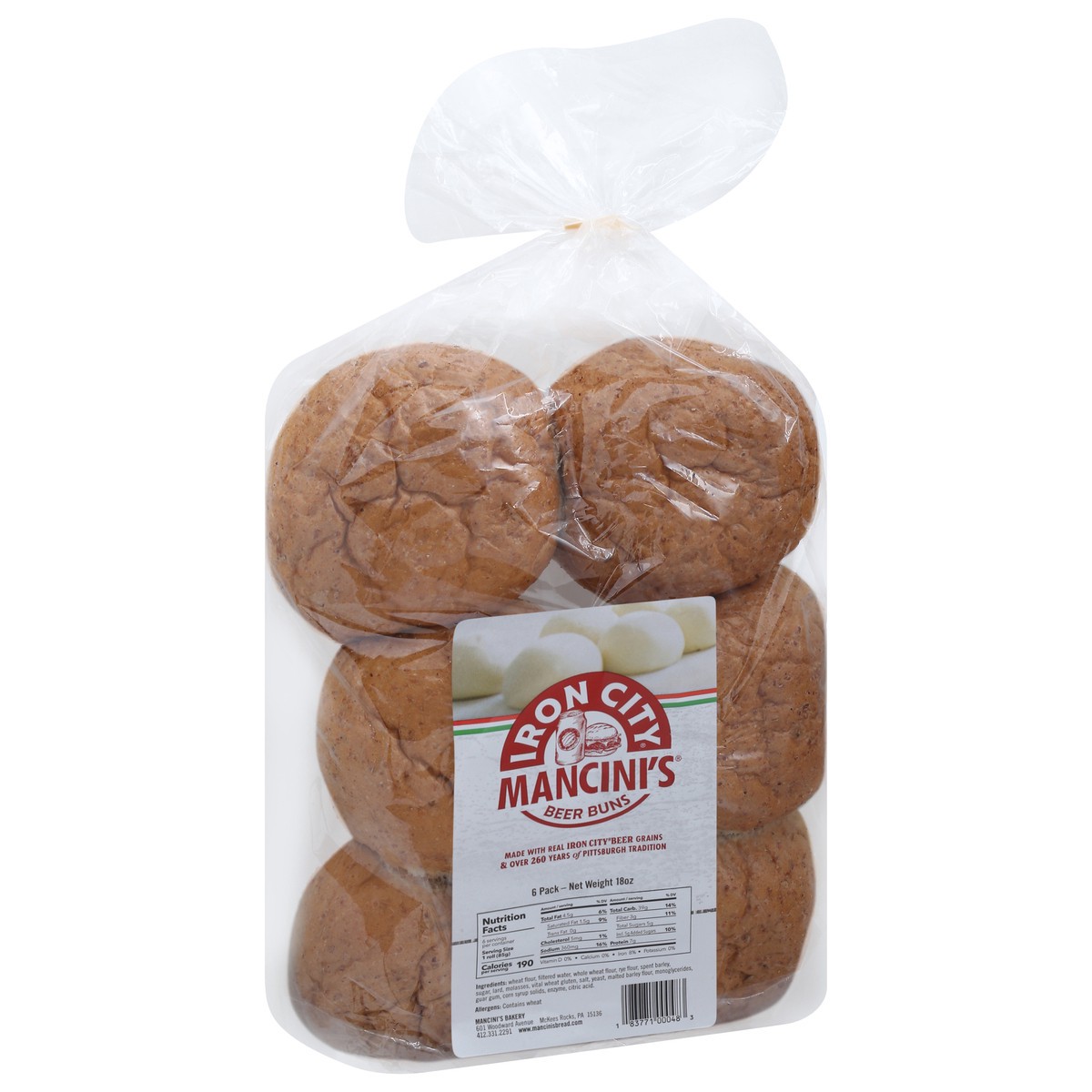 slide 6 of 14, Mancini's Beer Buns 6 ea, 6 ct