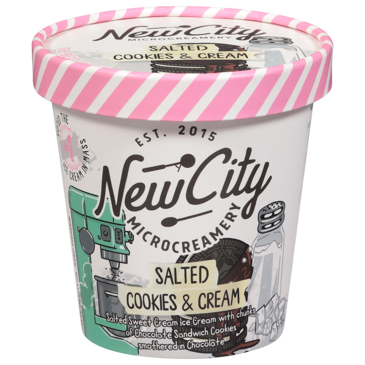 slide 7 of 14, New City Microcreamery Salted Cookies & Cream Ice Cream 14 fl oz, 14 fl oz