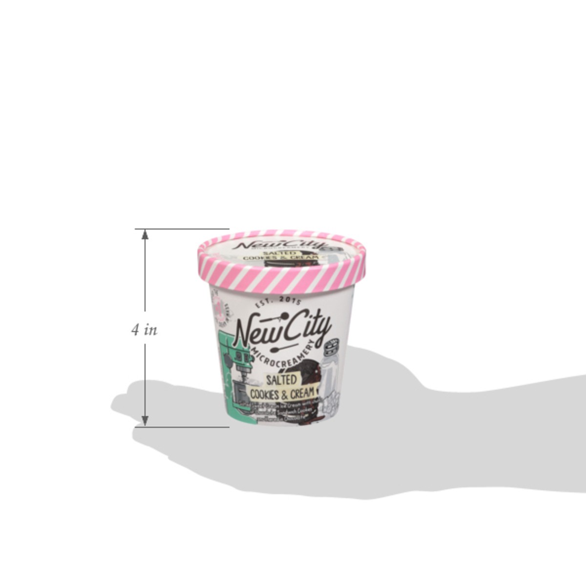 slide 10 of 14, New City Microcreamery Salted Cookies & Cream Ice Cream 14 fl oz, 14 fl oz