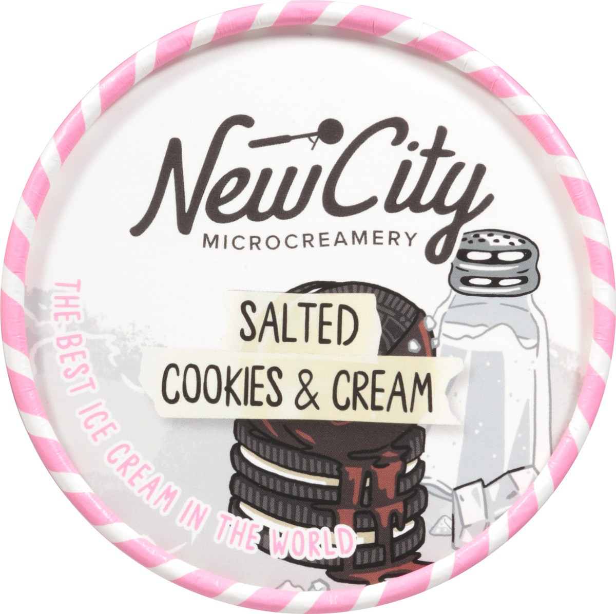 slide 11 of 14, New City Microcreamery Salted Cookies & Cream Ice Cream 14 fl oz, 14 fl oz