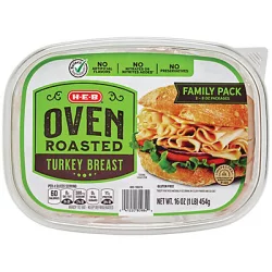 H-E-B Shaved Oven Roasted Turkey Breast Family Pack